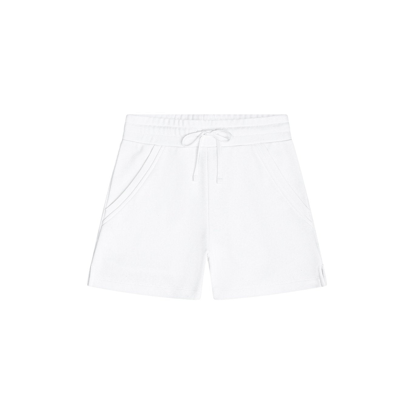 Solid French Terry Pocket Shorts - White image 0