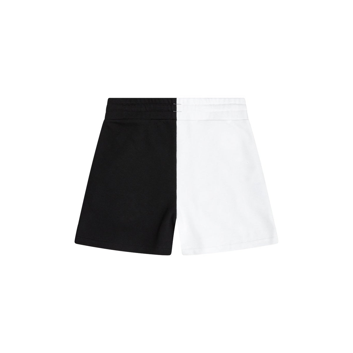 Colorblocked French Terry Shorts - Black & White image 4