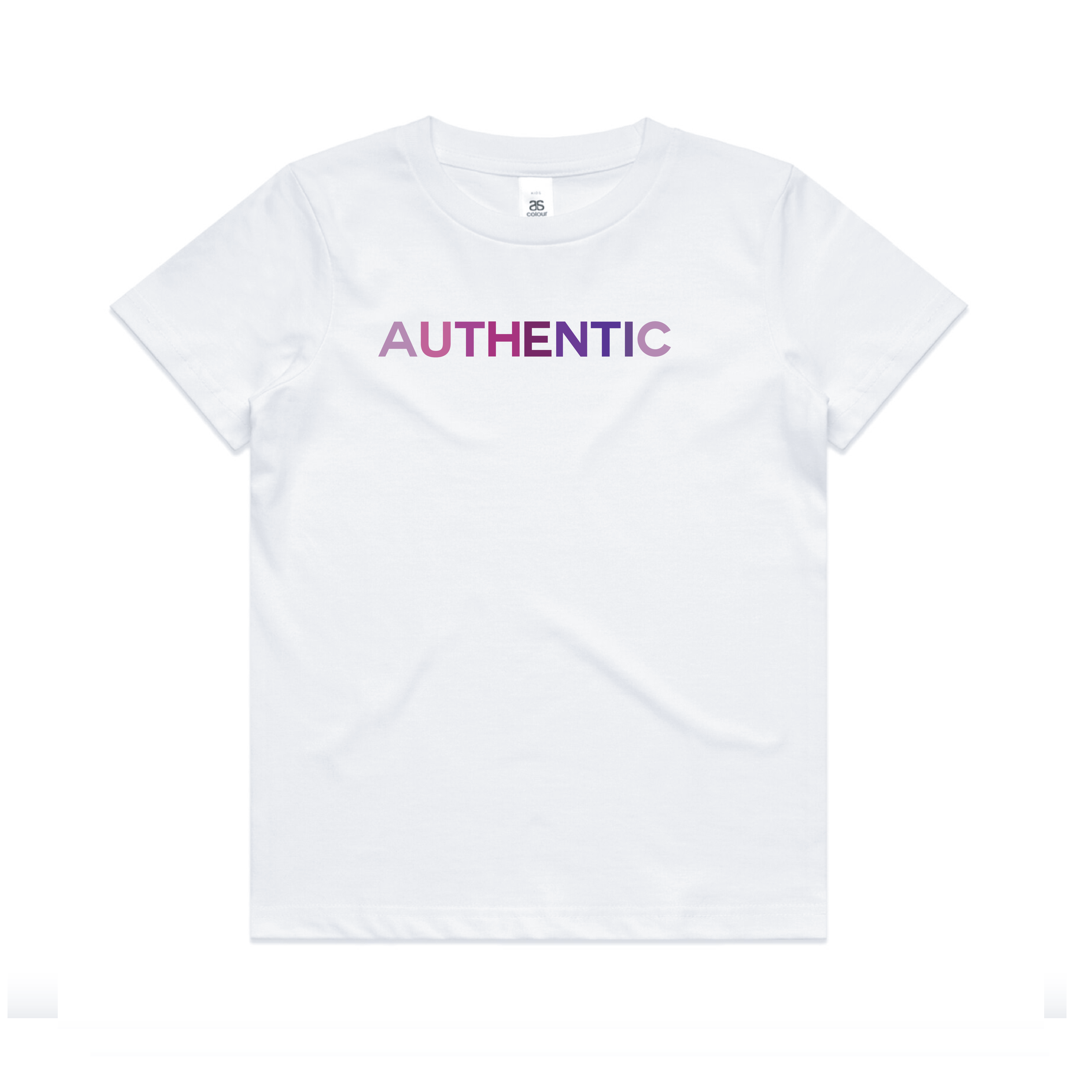 AUTHENTIC White KIDS T-Shirt <br /> Purple Shades image 0