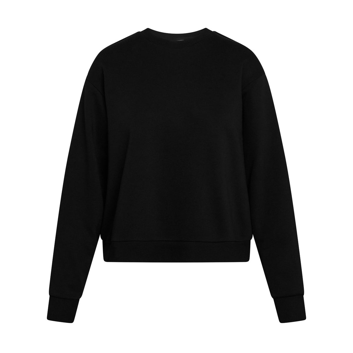 Solid French Terry Crewneck Sweatshirt - Black image 0