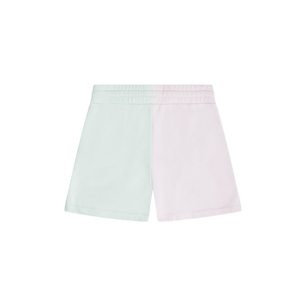 Colorblocked French Terry Shorts - Pale Mint & Pale Lavender image 3