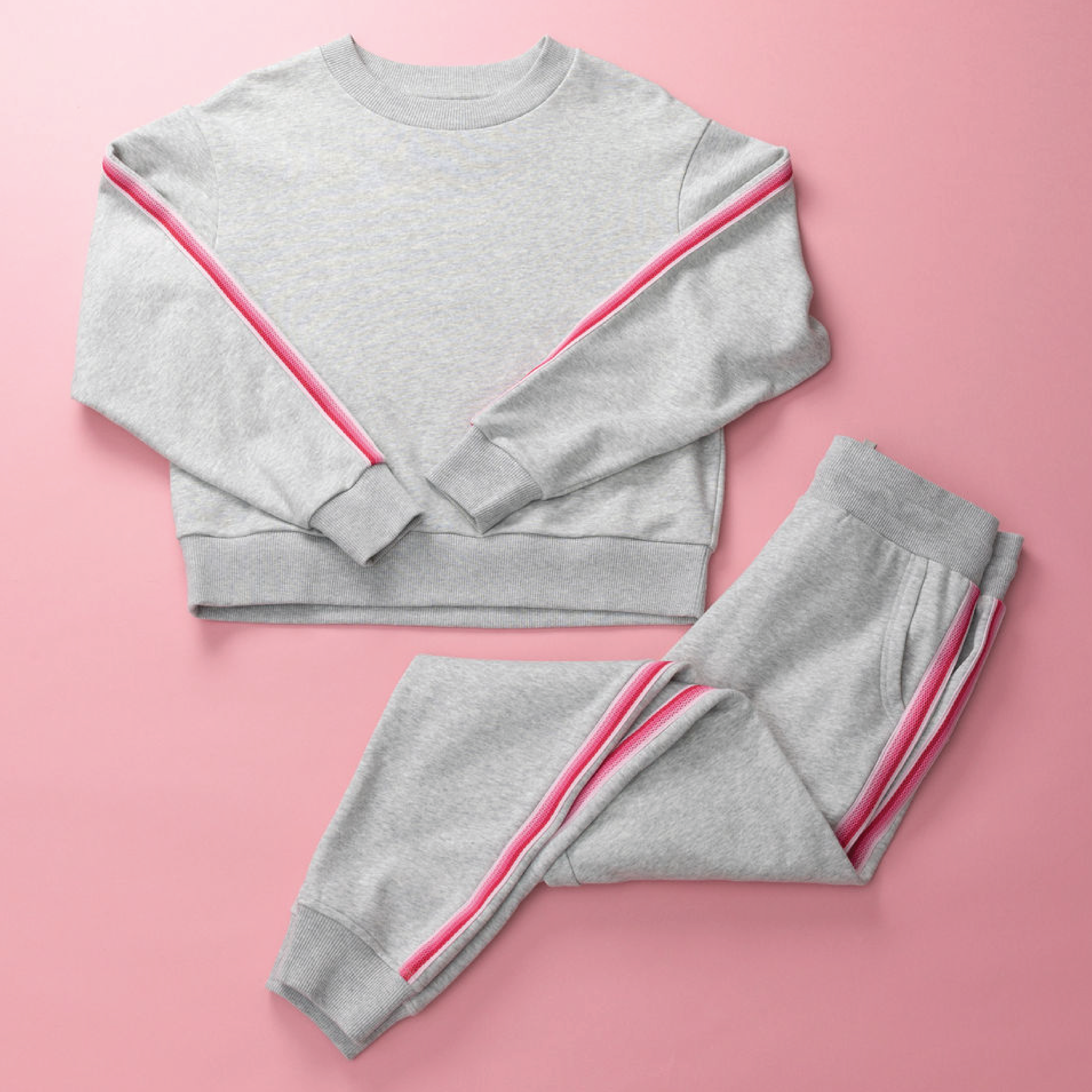 Sporty Gradient Stripe Jogger <br /> Grey Heather Pink image 5