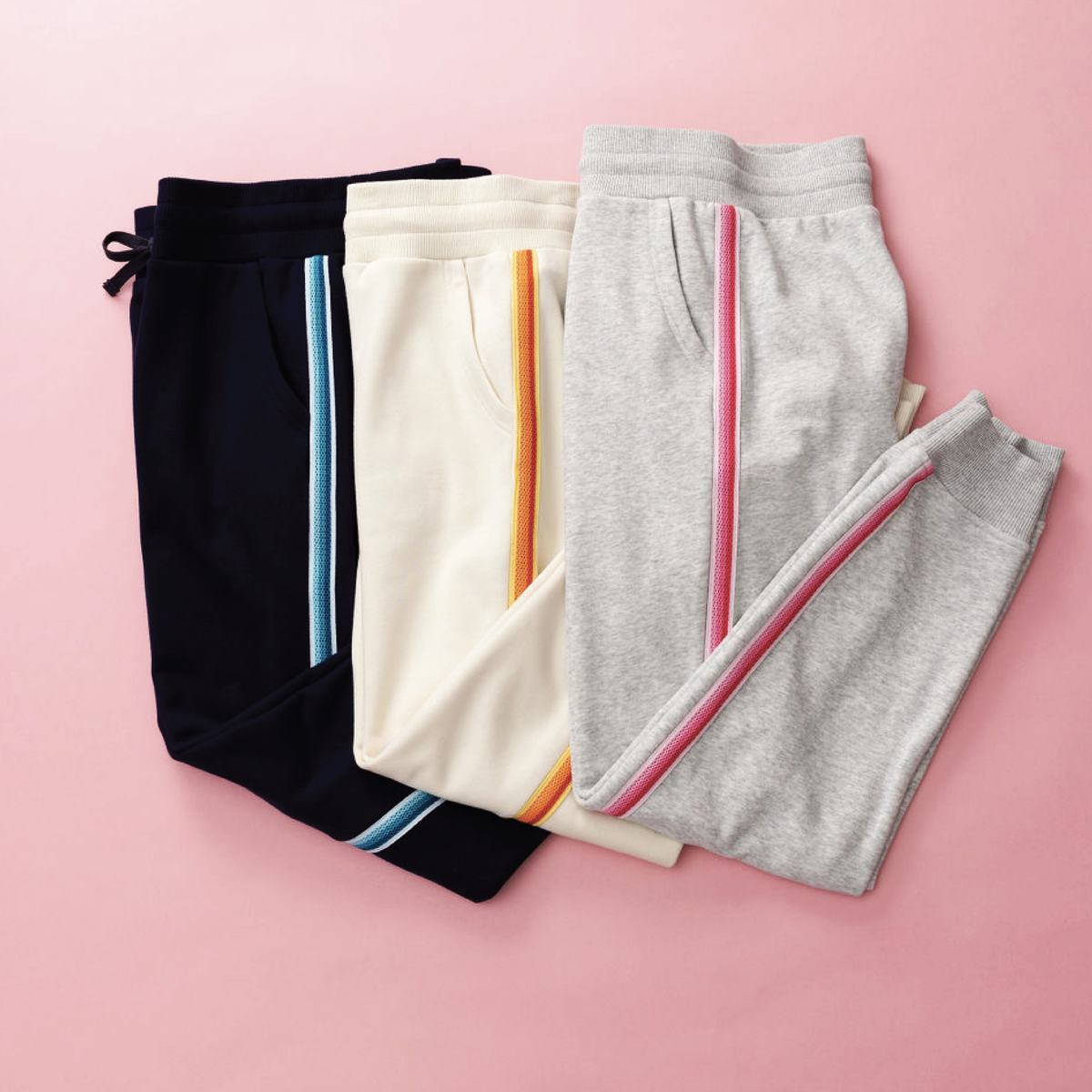Sporty Gradient Stripe Jogger <br /> White Sand-Orange image 1