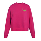 Sag Script Polished French Terry Crew Hot Pink Lime  Embroidery image 0