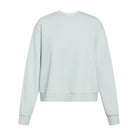 Sag Script Polished French Terry Crew Pale Mint  Platinum  Embroidery image 2
