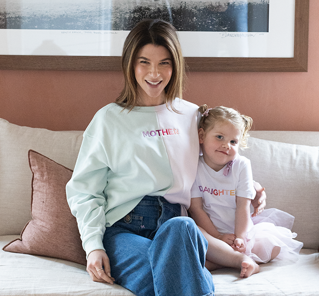 MOTHER Color-Block Polished French Terry Crew  Pale Lavender & Pale Mint image 4
