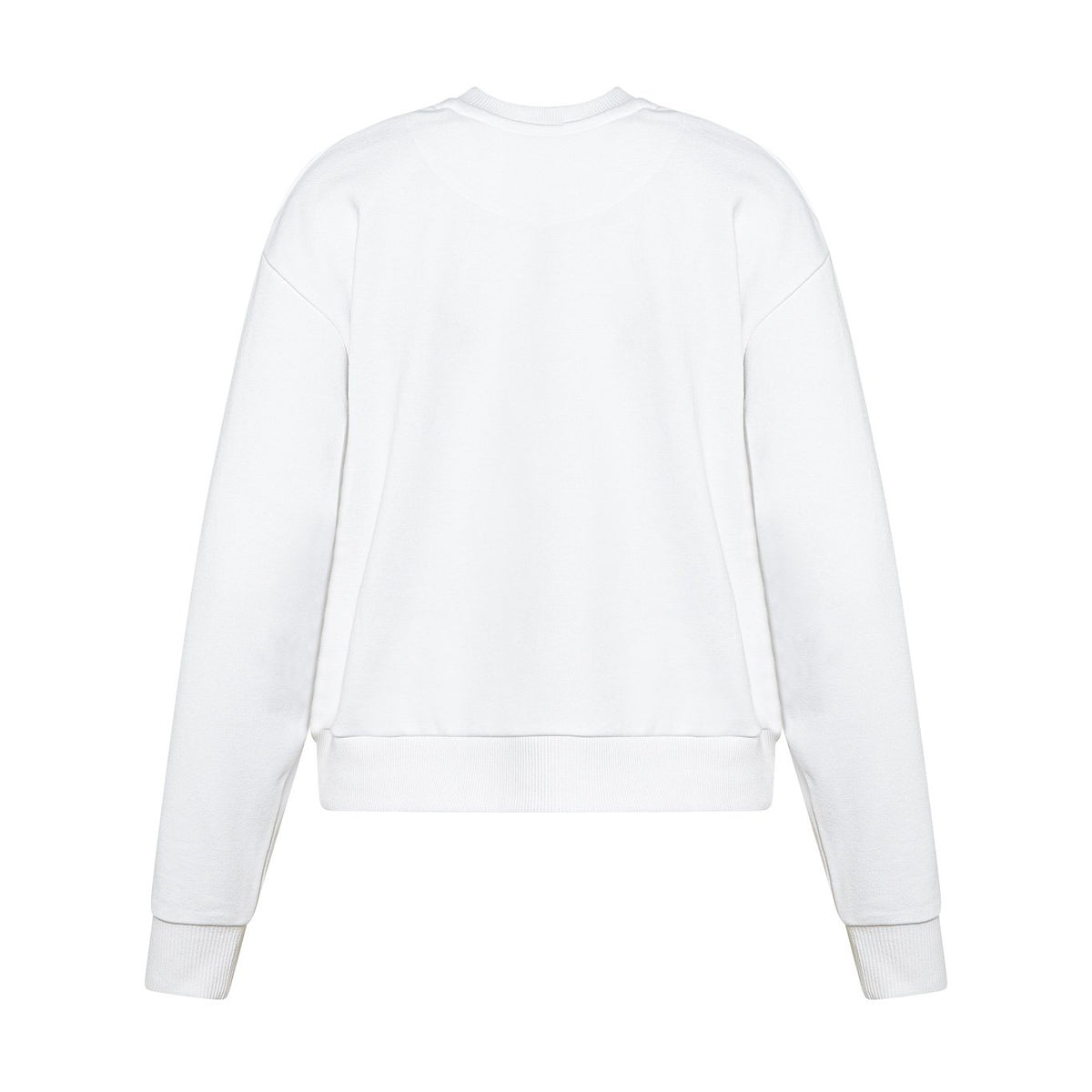 Solid French Terry Crewneck Sweatshirt - White image 3