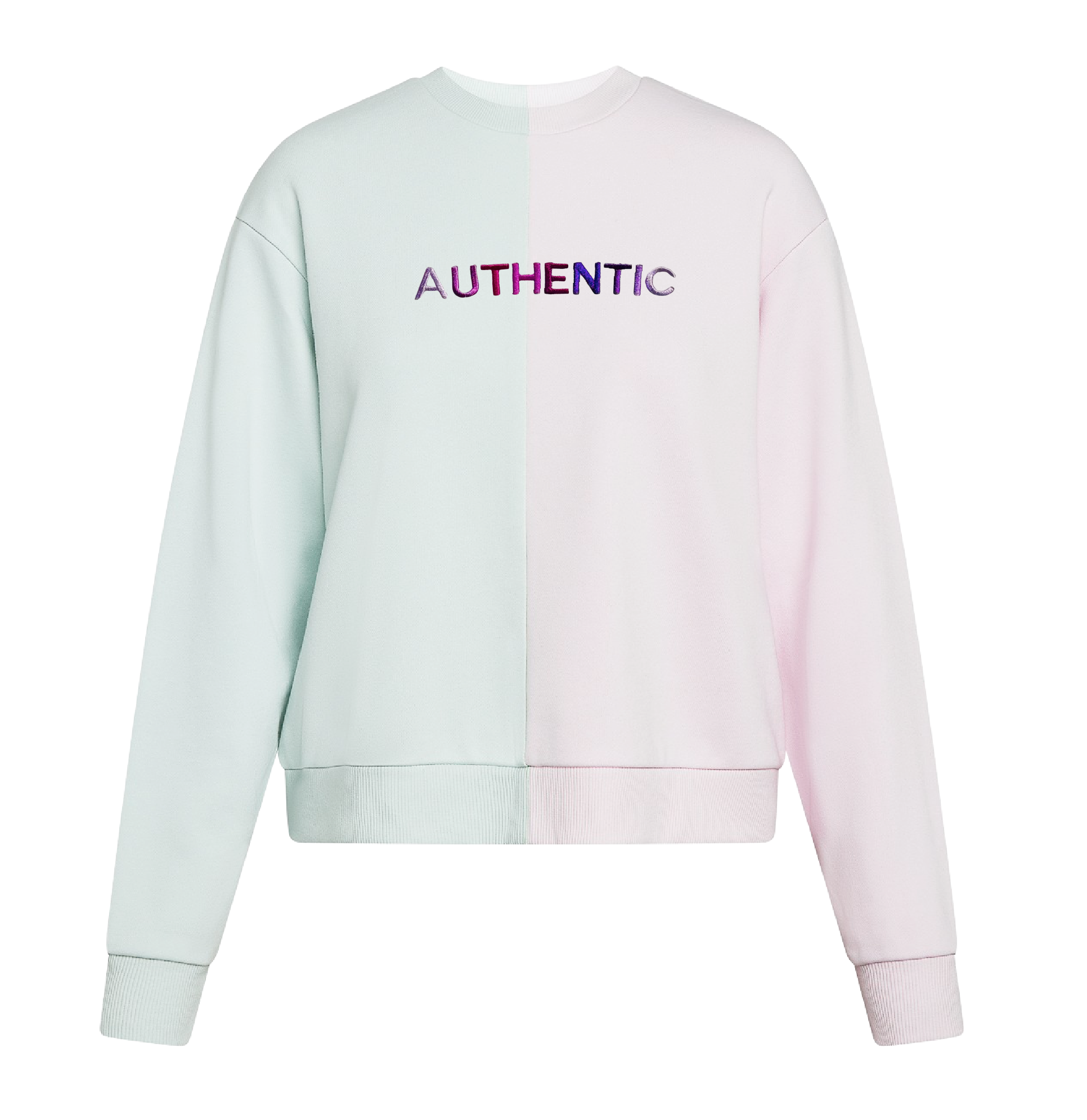 AUTHENTIC  Lavender-Mint Colorblocked Crew - Purple Shades image 5