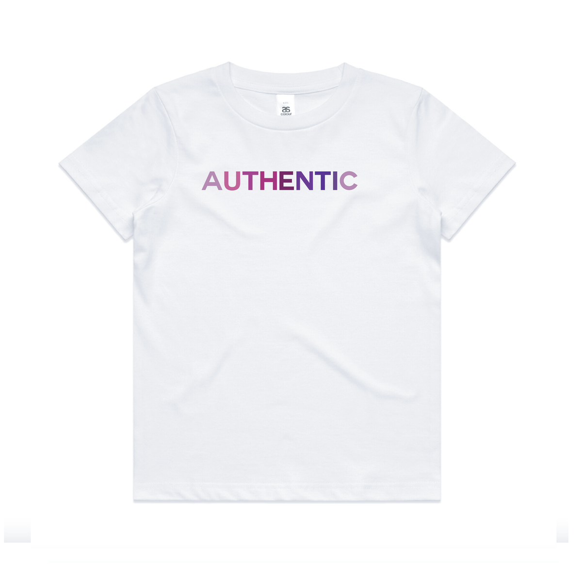 AUTHENTIC  White KIDS T-Shirt  <br /> Purple Shades image 0