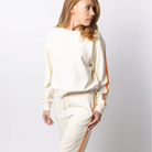 Sporty Gradient Stripe Crew <br /> White Sand-Orange image 3
