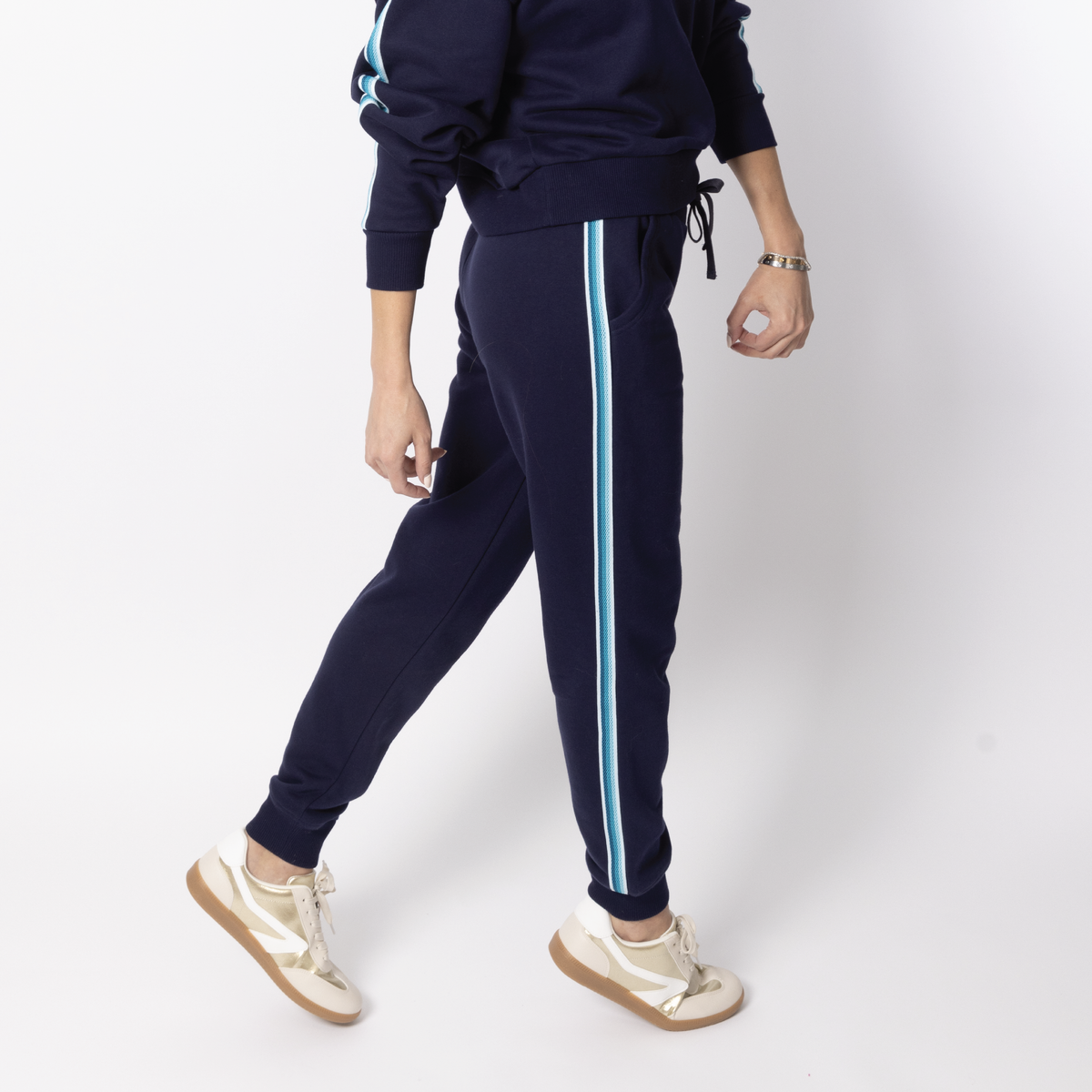 Sporty Gradient Stripe Jogger <br /> Evening Blue-Turq image 2