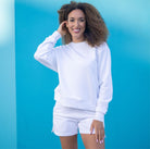 Solid French Terry Pocket Shorts - White image 2