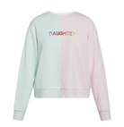 DAUGHTER Polished French Terry Crew Pale Lavender & Pale Mint<br /> Pink Shades image 0